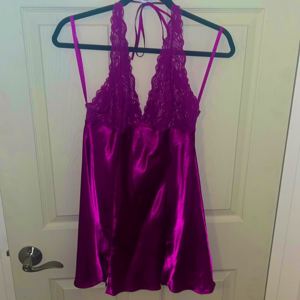 Purple halter lingerie